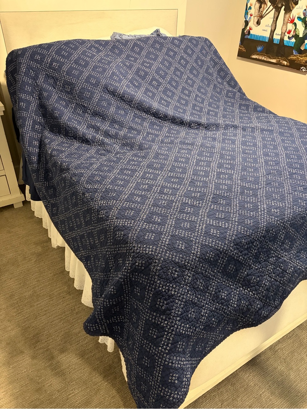 Threshold Navy Blue Quilt 100% Cotton